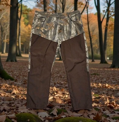 Wrangler Pro Gear Brush Pants Realtree Camo Brown Hunting Outdoor 41x31 Actual - Image 1 of 4
