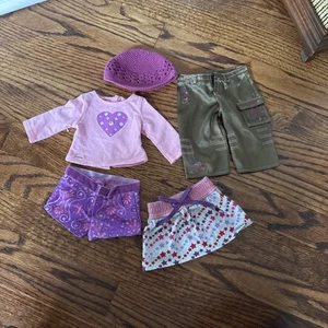American Girl Doll Truly Me SPARKLING HEARTS Outfit W/Hat Star Skirt Pants - Picture 1 of 3
