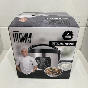 Robert Irvine 2 Quart Digital Multi-Cooker, Silver & Black Slow Cooker. Sealed! - Picture 1 of 4