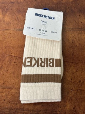 Calcetines Birkenstock Algodón Crew Mezcla Rayas Unisex Talla 9-11 Logotipo Cáscara de Huevo Foto 1 de 4