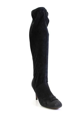 Cole Haan Womens Stiletto Round Toe Knee High Boots Black Suede Size 8.5 - Image 1 of 4