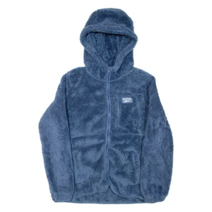 REEBOK Womens Fleece Jacket Blue Hooded L - Picture 1 of 6