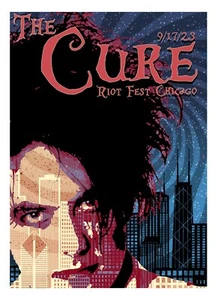*The Cure - Riot Fest 16x20 Concert Poster Limited Signed By Artist Scott James - Picture 1 of 1