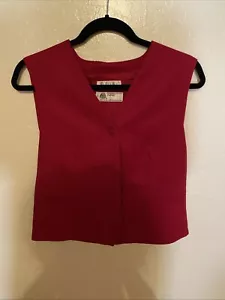 Rafaella 100% Worsted Wool Vest Women's Size 6 Red - Picture 1 of 3