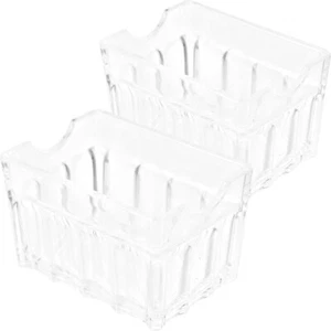  2pcs Desktop Tea Bag Organizer Clear Tea Box Household Coffee Storage Box for - Picture 1 of 12