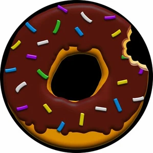 Doughnut Bite Chocolate Spare Tire Cover All Sizes Available-back up camera opt - Picture 1 of 5