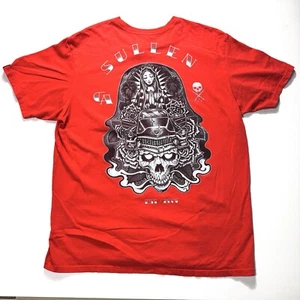 Sullen Art Premium Collective Ghost Rider West Coast Style Mens Red Shirt Size L - Picture 1 of 6