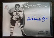 2021-22 SP Authentic Sign of the Times #SOTT-WO WILLIE O’REE Auto Mint !!!