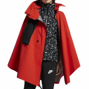 $650 Nike Nikelab ACG Gore-Tex 3-in-1 Poncho Rain Snow Down RED BLACK Women's M - Picture 1 of 12