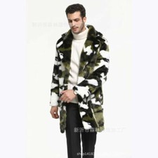 mens camo coat with fur