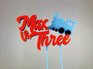 Personalised Train 3D Printed Cake Topper - Train Lover - Cake/Party Decorations - Picture 1 of 9