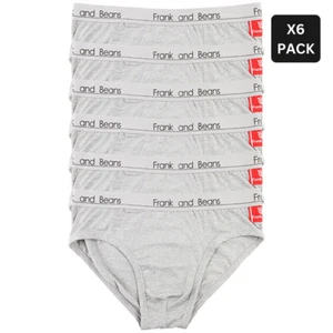 x6 Mens Briefs Cotton Jocks Grey Durable Everyday Comfort Underwear S M L XL - Picture 1 of 9