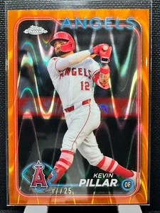 KEVIN PILLAR #USC65 2024 TOPPS UPDATE CHROME - ORANGE RAYWAVE /25 SSP - Picture 1 of 2
