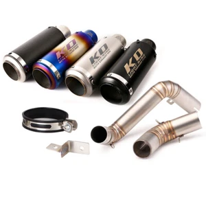 51mm Muffler Tip DB Killer Modified Mid Exhaust Link Pipe for Duke 200 2012-2016 - Picture 1 of 12