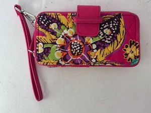 Cartera Muñequera Vera Bradley Rosa Rumba Floral Para Mujer Acolchada Cremallera - Imagen 1 de 8