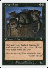 Crypt Rats 7th Edition NM Black Uncommon MAGIC THE GATHERING MTG CARD ABUGames