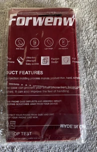 Red Leather I phone SE Book Case, New In Box - Picture 1 of 8