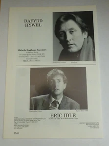 Eric Idle Original Acting Agency Z-Page 1993 - Picture 1 of 2