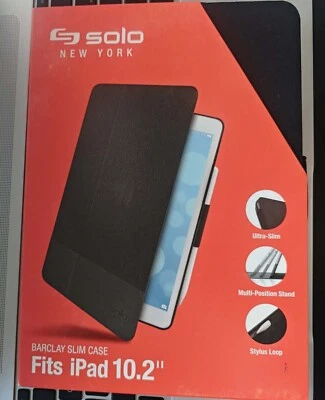 SOLO NEW YORK BARCLAY SLIM CASE FITS iPAD 10.2" Black - Image 1 of 4
