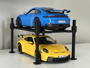 1/18 Scale 4-Post Car Lift For Toy Model Cars Garage Diorama Four-Post Lift - Picture 1 of 6