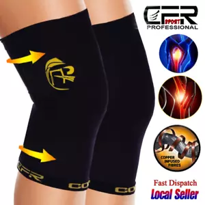 Rodilla de cobre soporte para dolor artritis manga de compresión para entrenamiento deportivo - Imagen 1 de 13