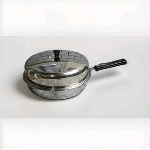 Carlton Ware 18-8 Stainless Steel 10" Skillet Saute Fry Pan With Lid - Picture 1 of 7