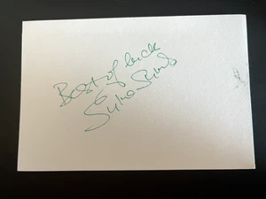 SYLVIA SYMS - ICE COLD IN ALEX ACTRESS - SIGNED WHITE PAGE - Picture 1 of 1