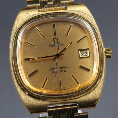 Read New Batt Vintage 1977 OMEGA Seamaster Quartz Cal.1342 Date 35mm Men's Watch - Image 1 of 4