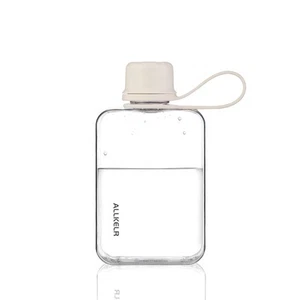 Portable Flat Water Bottle,BPA Free Reusable Tritan Plastic Travel Water Bott... - Picture 1 of 6