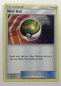 Pokémon TCG Nest Ball Sun & Moon Base Set 123/149 Regular Uncommon NM - Picture 1 of 2