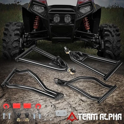 Se adapta a Polaris RZR S 800 4 800 2009-2014 4 piezas brazos en A control superior e inferior delanteros L+R Foto 1 de 4