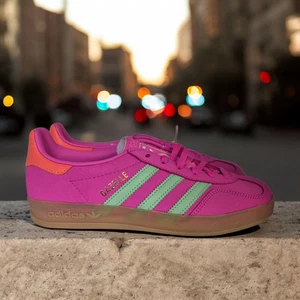 Adidas Damen Sneaker Gazelle Indoor Pink Grün JI2718 viele Größen NEU - Bild 1 von 5