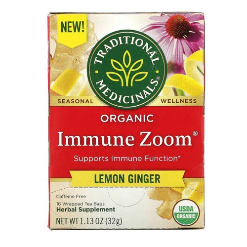 Té orgánico Immune Zoom limón jengibre 16 bolsas (caja de 6) Foto 1 de 1