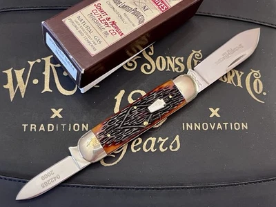 SCHATT & MORGAN QUEEN BABY SUNFISH BROWN BONE KNIFE 042265 USA 1 OF 100 - Image 1 of 4