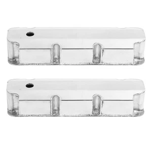 *´ Silver Polished Fabricated Aluminum Alloy Valve Covers E41363P 1‑1/4in ID - Picture 1 of 12