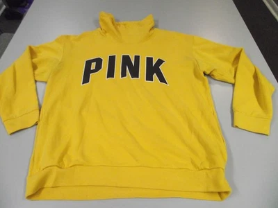 Sudadera para mujer Pink Victorias Secret L amarillo logotipo capucha cuello Foto 1 de 4