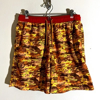 Magellan x Shiner Bock Beer Mens Swim Trunks Shorts Camouflage Camp Bottoms Med - Image 1 of 4
