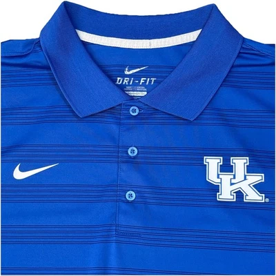 Camisa Polo Kentucky Wildcats Para Hombre 2XL Reino Unido Azul Rayas Dri-Fit Nike Elastizada Golf Foto 1 de 4