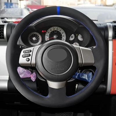 Blue-strip Steering Wheel Sewing Leather Cover For Toyota FJ Cruiser 2007-2021 - image 1 of 4