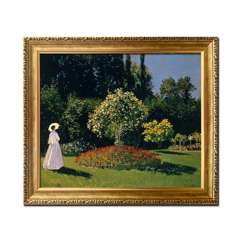 Jeanne-Marguerite Lecadre en el jardín Claude Monet pintura al óleo lienzo impresiones Foto 1 de 4