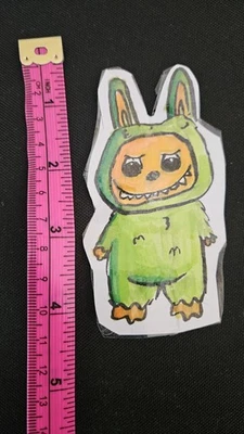 "Tarjeta de arte ACEO Labubu 2,5x3,5"" ATC ÚNICA mini dibujo hecha a mano"  Foto 1 de 4