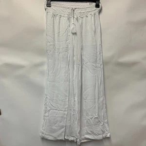 Style & Co Womens Petite PS Bright White Tie Waist Wide Leg Pants NWT CB72 - Picture 1 of 4