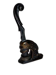 Antique Lion Head Office Stamp Seal Embosser Cast Iron Broome Co Humane Society - Picture 1 of 9