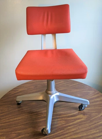Mid Century Good Form General Fireproofing Co.  Eames Era Aluminum office chair Cover