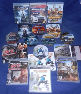 PS3; Midnight Club LA, Batman Arkham Asylum, UFC 2009 Undisputed, Cabela's, +,VG - Picture 1 of 5