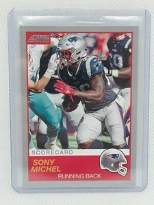 Sony Michel 2019 Score Football - SCORECARD #143 New England Patriots - Picture 1 of 2
