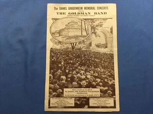 Conciertos conmemorativos de Central Park NYU GUGGENHEIM 1931 Programa Goldman Band Nueva York - Imagen 1 de 5