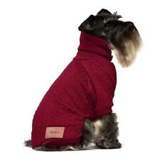 Fitwarm Thermal Knitted Dog Sweaters Turtleneck Wine Burgundy Red XX-Large