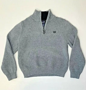 Chaps Boys Gray Quarter Zip Sweater 8 Small S - Picture 1 of 4