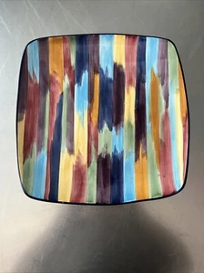 TABLETOP LIFESTYLES ~Madrid pennellate piatto 11 pollici ~ dipinto a mano - Foto 1 di 6